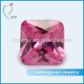 Wuzhou cz manufacturer loose asscher cut pink cubic zirconia